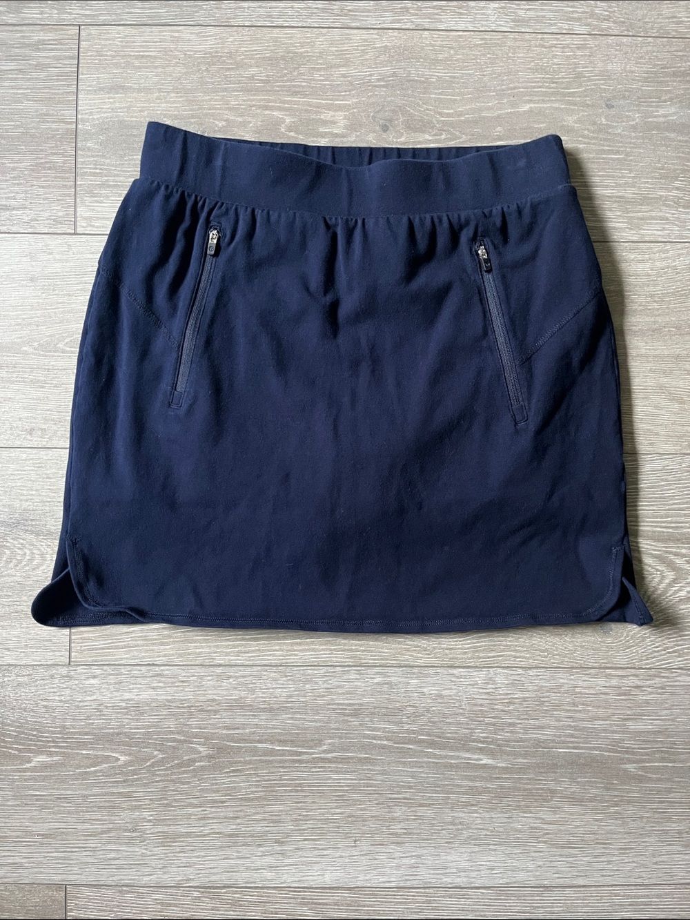 Navy Active Zip-Pocket Skort